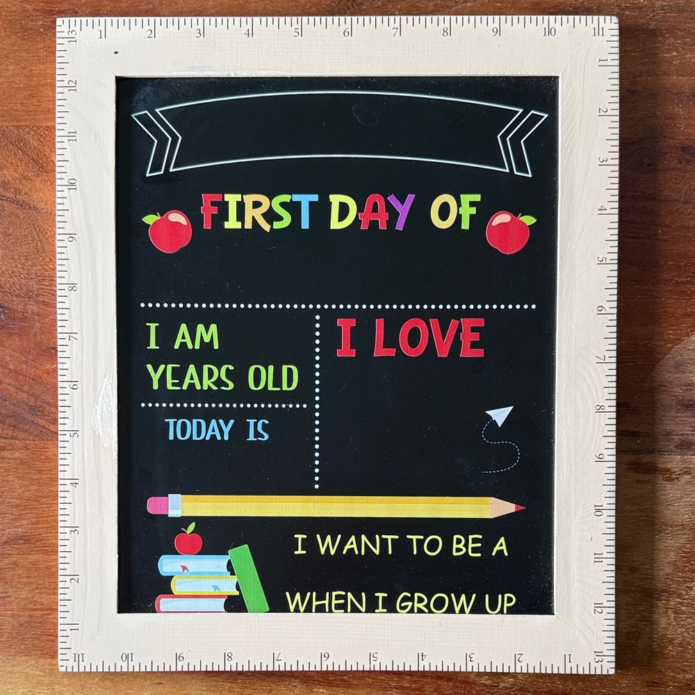 First Day of School Chalkboard Sign